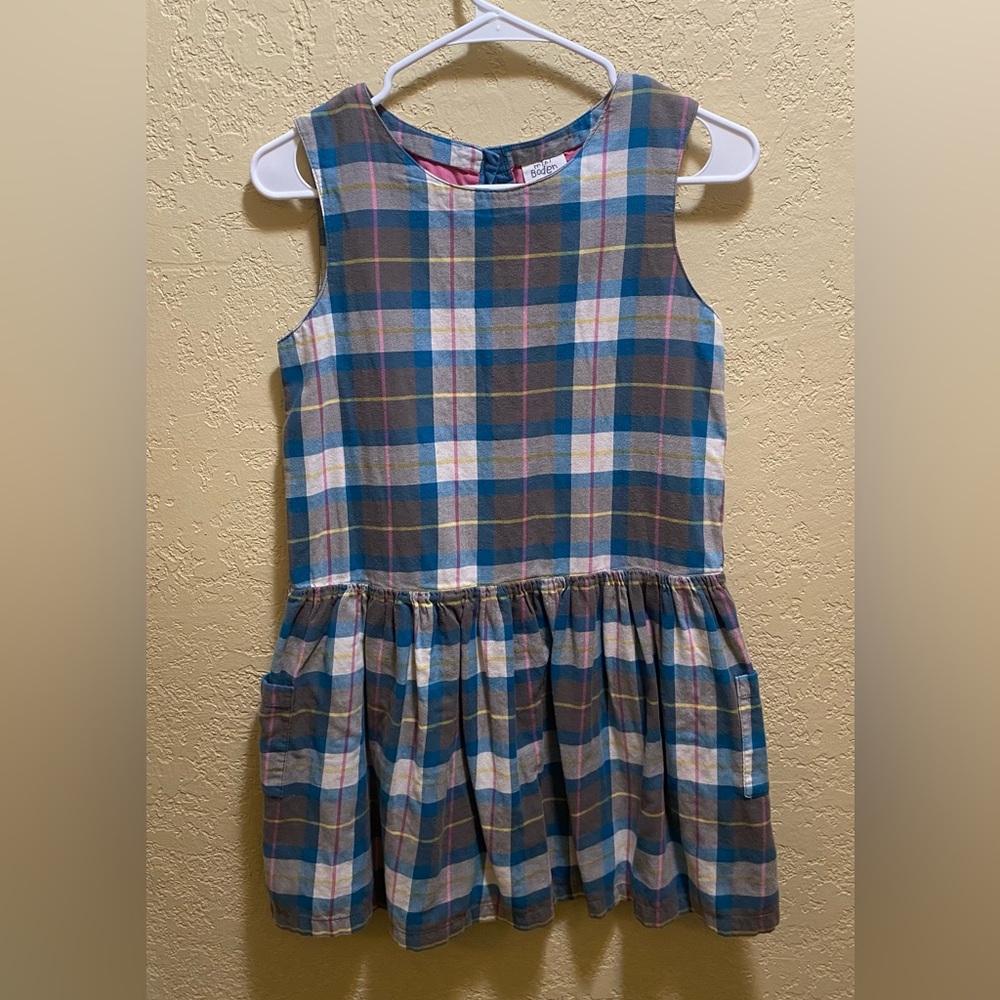 Mini Boden girl’s plaid dress